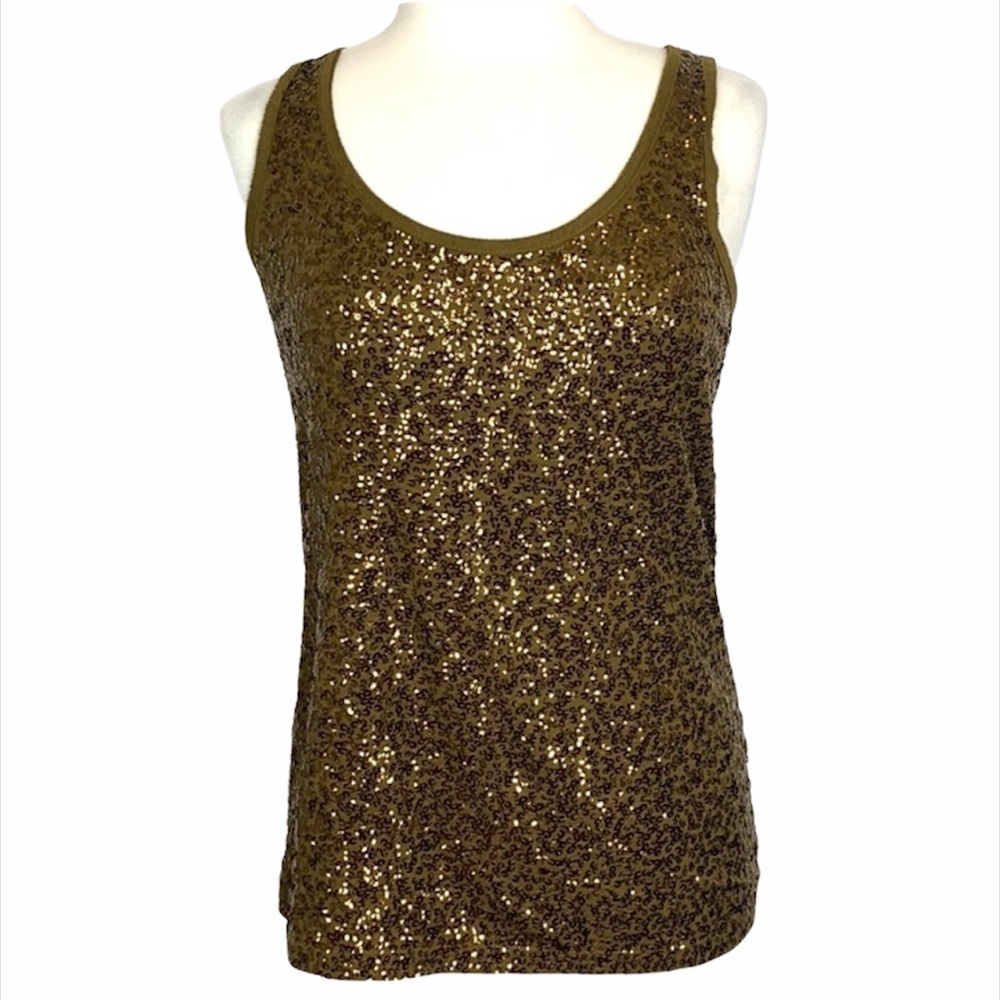 J. Crew Sequin Tank Top Size M